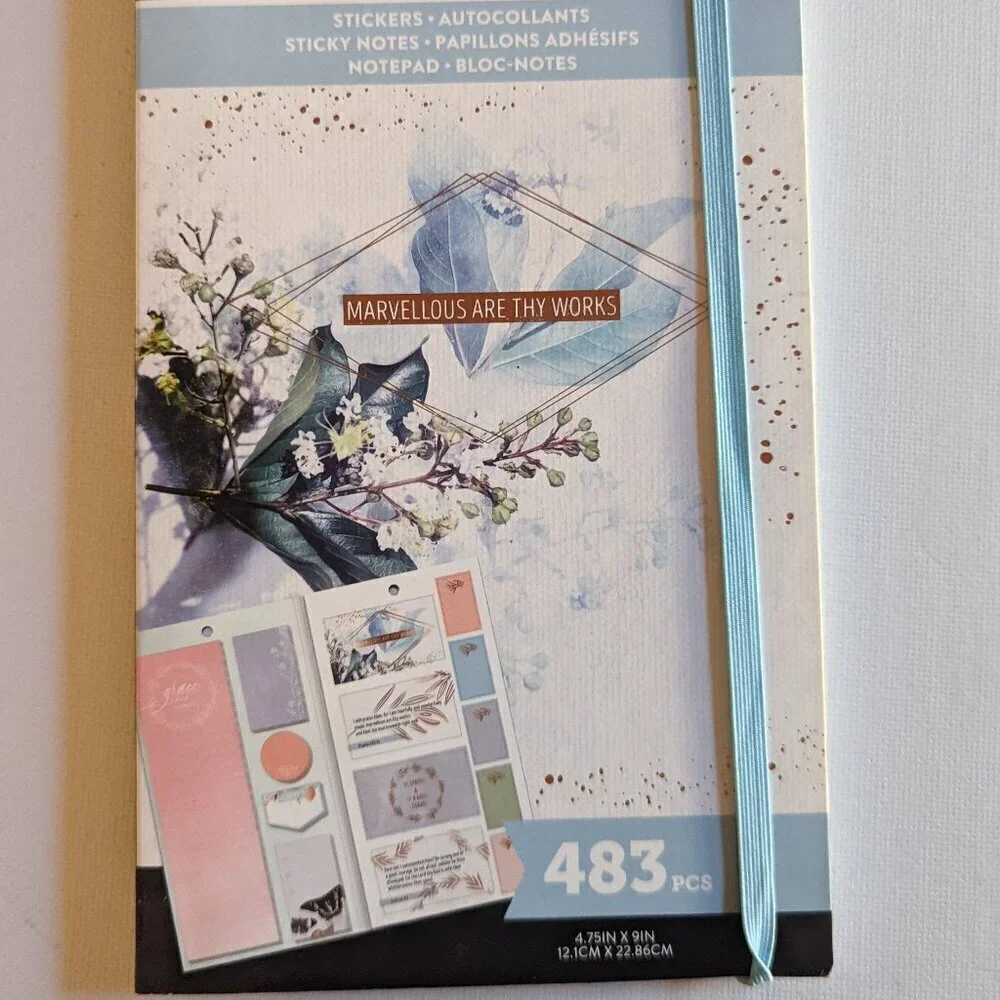 NWT 'Marvelous R Thy Works' 483p Happy Planner Accessory Pack Stickers Christian